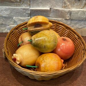 Vintage Italian Marble fruit collection